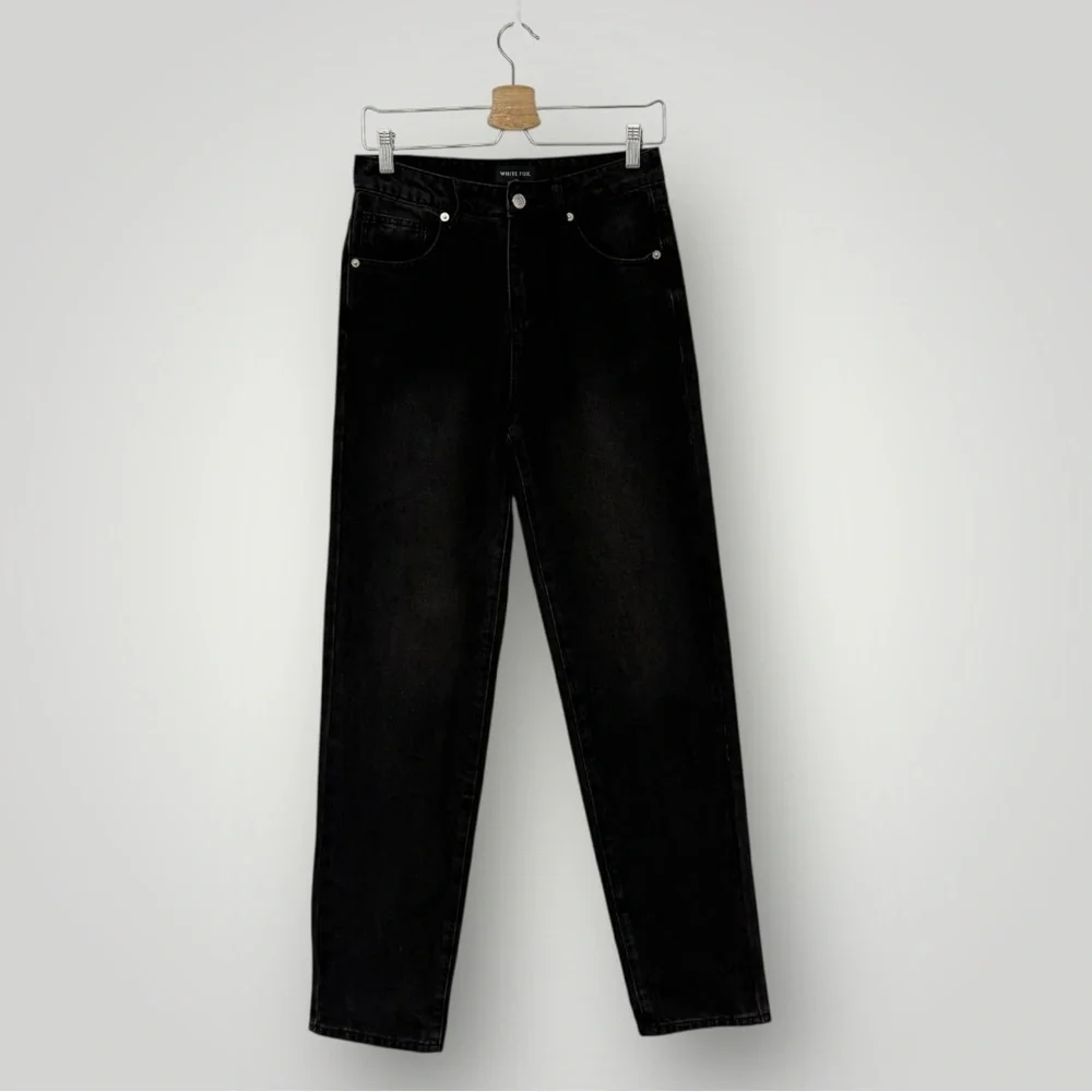White Fox Straight Leg Black Jeans Sz S‎ Small